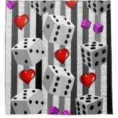 シャワーカーテンサイコロ シャワーカーテン (正面)