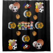 シャワーカーテンサッカースポーツ シャワーカーテン (正面)