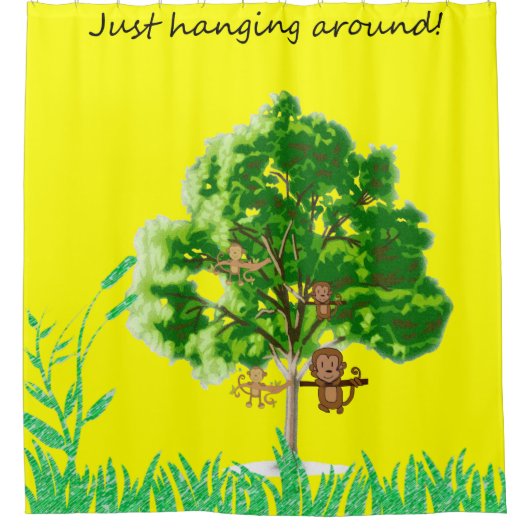 シャワーカーテンサル シャワーカーテン (正面)