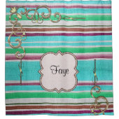 シャワーカーテンストライプ シャワーカーテン (正面)