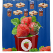 シャワーカーテンストロベリージャムピーナッツバター シャワーカーテン (正面)