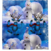 シャワーカーテンスヌーマン シャワーカーテン (正面)