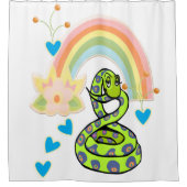 シャワーカーテンスネークレインボーフローラ シャワーカーテン (正面)