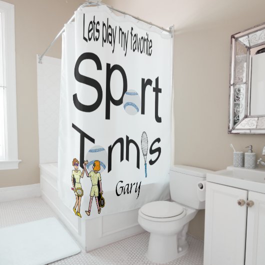 シャワーカーテンスポーツテニス シャワーカーテン (インサイチュ)