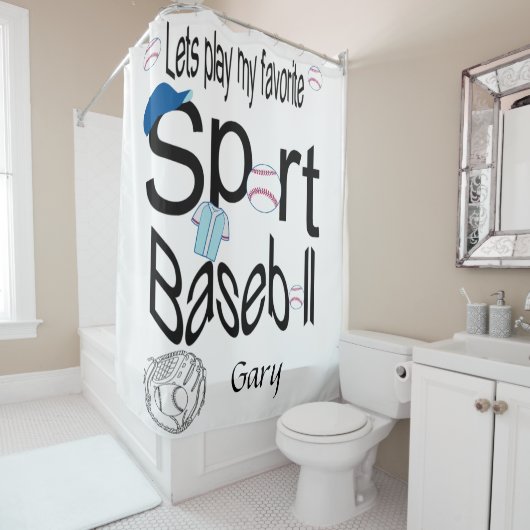 シャワーカーテンスポーツ野球 シャワーカーテン (インサイチュ)