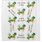 シャワーカーテンセントパトリックの日ハッピーバースデー シャワーカーテン (正面)