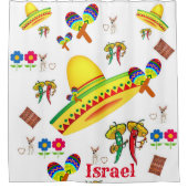 シャワーカーテンソンブレロホットペッパー シャワーカーテン (正面)