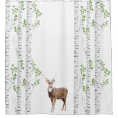 シャワーカーテンディアドードバックフォレストウッドランドハンティ シャワーカーテン (正面)