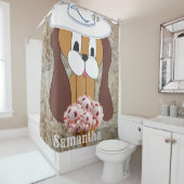 シャワーカーテンドッグアイスクリーム シャワーカーテン (インサイチュ)