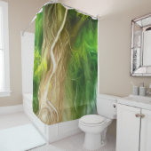 シャワーカーテンドリームライトグリーンツリー シャワーカーテン (インサイチュ)
