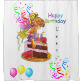 シャワーカーテンハッピーバースデー シャワーカーテン (正面)