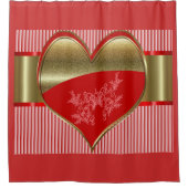 シャワーカーテンハートの箱 シャワーカーテン (正面)