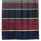 シャワーカーテンバーガンディ金ゴールド シャワーカーテン (正面)