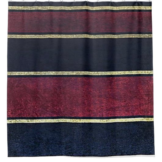 シャワーカーテンバーガンディ金ゴールド シャワーカーテン (正面)