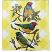 シャワーカーテンバードイエロー シャワーカーテン (正面)