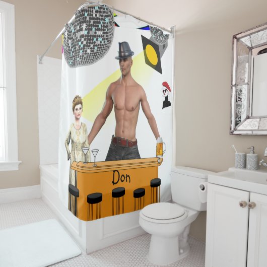 シャワーカーテンバービール シャワーカーテン (インサイチュ)