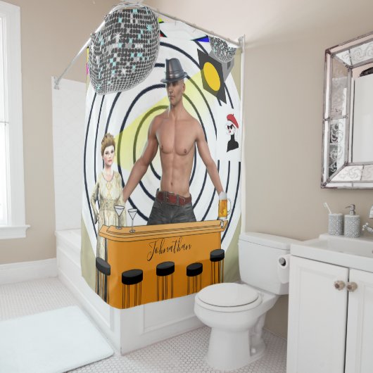 シャワーカーテンバービール シャワーカーテン (インサイチュ)