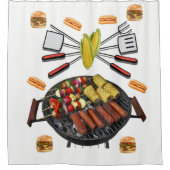 シャワーカーテンバーベキュー シャワーカーテン (正面)