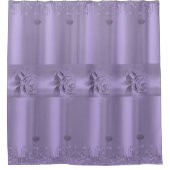 シャワーカーテンパープルグリッタードリップ シャワーカーテン (正面)