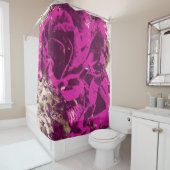 シャワーカーテンパープルバラ水彩 シャワーカーテン (インサイチュ)