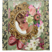 シャワーカーテンビクトリアンフローラ シャワーカーテン (正面)