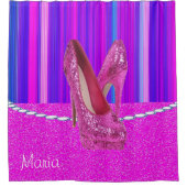 シャワーカーテンピンクヒール シャワーカーテン (正面)