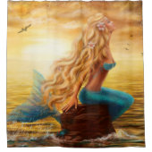 シャワーカーテンファンタジー人魚 シャワーカーテン (正面)