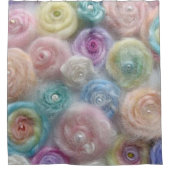 シャワーカーテンフローラカラフル糸 シャワーカーテン (正面)