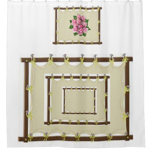 シャワーカーテンフローラ シャワーカーテン (正面)