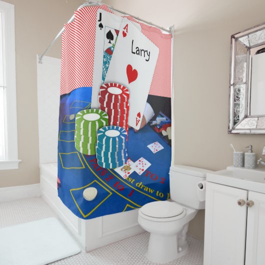 シャワーカーテンブラックジャック シャワーカーテン (インサイチュ)