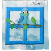 シャワーカーテンブルーバード シャワーカーテン (正面)