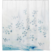 シャワーカーテンブルーヒトデ シャワーカーテン (正面)