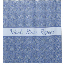 シャワーカーテンブルー文字、 シャワーカーテン