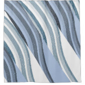 シャワーカーテンブルー シャワーカーテン (正面)