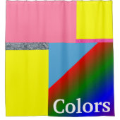 シャワーカーテンプレーンカラフル明るい色 シャワーカーテン (正面)