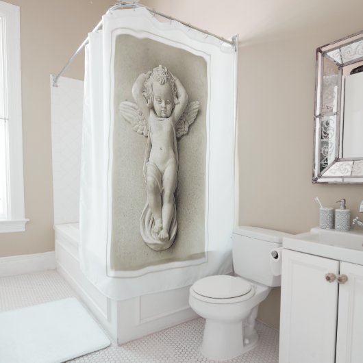 シャワーカーテンベビー天使 シャワーカーテン (インサイチュ)