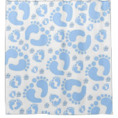 シャワーカーテンベビー足ボーイズゾウ シャワーカーテン (正面)