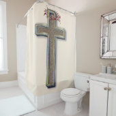 シャワーカーテンベージュの背景 シャワーカーテン (インサイチュ)