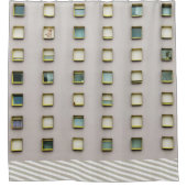 シャワーカーテンベージュストライプ シャワーカーテン (正面)