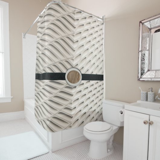 シャワーカーテンベージュブラック シャワーカーテン (インサイチュ)