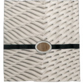 シャワーカーテンベージュブラック シャワーカーテン (正面)