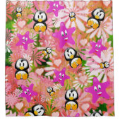 シャワーカーテンペンギンフローラ シャワーカーテン (正面)