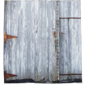 シャワーカーテンホワイトウォッシュウッドバーンドアカントリーR シャワーカーテン (正面)