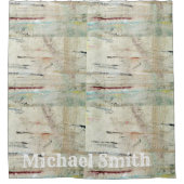 シャワーカーテンホワイトヴィンテージ シャワーカーテン (正面)