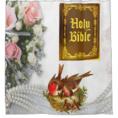 シャワーカーテンホーリーバイブルフローラ シャワーカーテン (正面)
