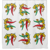 シャワーカーテンメキシカンピーマン シャワーカーテン (正面)