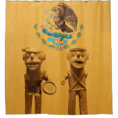 シャワーカーテンメキシコ古代イーグル シャワーカーテン (正面)