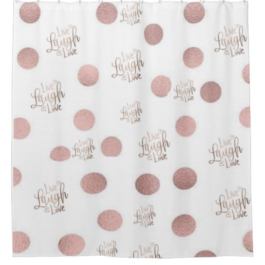 シャワーカーテンライブ笑いラブバラ シャワーカーテン (正面)