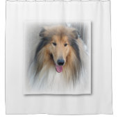 シャワーカーテンラッシー犬 シャワーカーテン (正面)