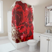 シャワーカーテンレッドローズウォーター色 シャワーカーテン (インサイチュ)